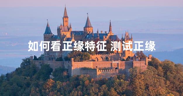 如何看正缘特征 测试正缘